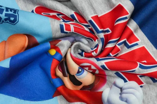 Vista 8 de Super Mario Conjunto de Pijama para Niños, Azul - Here We Go, Talla 8, Azul - Aquí vamos