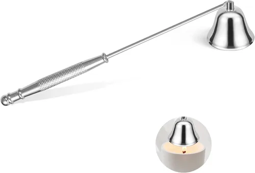 Vista 10 de Extintor de velas con mango largo, accesorio de soplador de velas con mecha de metal con mango largo para velas perfumadas, velas de aromaterapia
