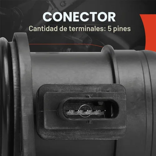 Vista 2 de A-Premium Conjunto de sensor de flujo de aire masivo [5 Pines, L4 1.6L] MAF