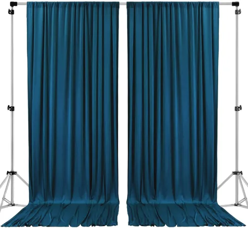 Vista 25 de AK TRADING CO. Cortinas de telón de fondo de poliéster beige de 10 x 10 pies con bolsillos para varillas - Cortinas para decoración de ventanas