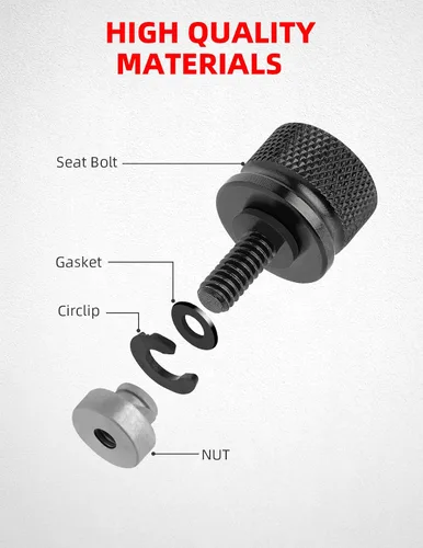 Vista 3 de Amazicha Kit de montaje de tuerca de tornillo de acero inoxidable negro compatible con Harley Davidson Touring Sportster Softail Dyna 1996-2026