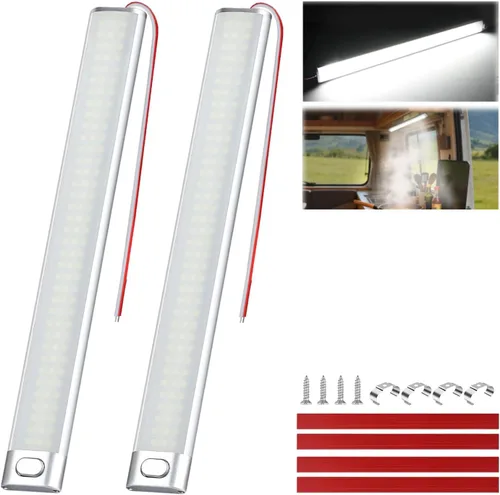 Vista 14 de Nilight 2 luces LED para interiores de 12.5 pulgadas, 10 W, 96 LED, 3 colores regulables (3100 K-6500 K) con función de memoria, luces de techo de 3
