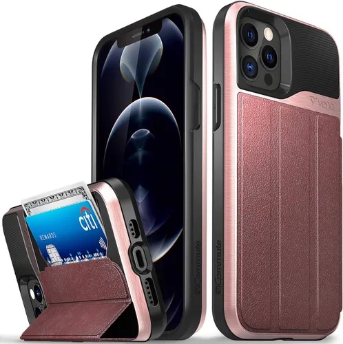 Vista 27 de VENA vCommute - Funda tipo cartera compatible con Apple iPhone 11 (6.1 pulgadas 2019), (protección contra caídas de grado militar) con tapa y ranura