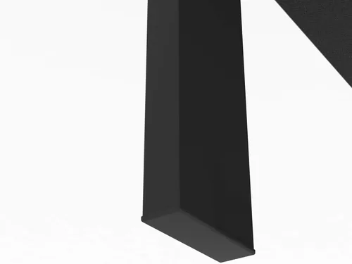 Vista 8 de Mesa de centro de vidrio templado para muebles de sala de estar (todo negro)