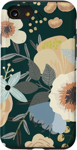 Vista 13 de Funda para iPhone 14 con diseño floral botánico de flores silvestres (bosque)