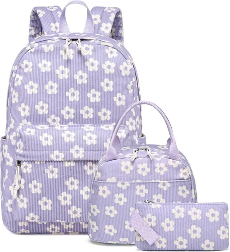 Vista 28 de Bluboon - Mochila escolar para niñas y mujeres para uso diario y de estilo informal, para portátil de 15 pulgadas, con bolsa para almuerzo y bolsa