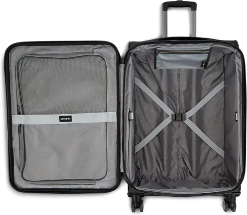 Vista 53 de Samsonite - Equipaje ligero y suave de la colección Ascella 3.0, con ruedas giratorias, Negro
