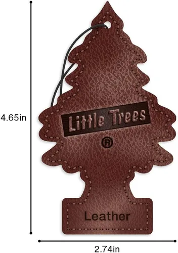 Vista 7 de LITTLE TREES Ambientador de aire para coche, árbol colgante que proporciona un aroma duradero para el automóvil y el hogar Cuero, 24 ambientadores