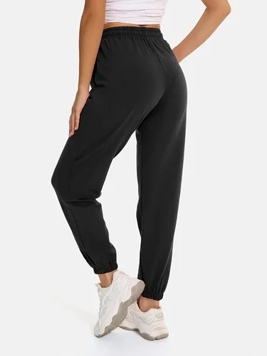 Vista 3 de Hilinker Women's High Waisted Letter Print Sweatpants Baggy Drawstring Elastic Joggers
