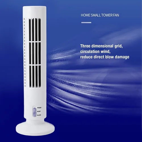 Vista 3 de ciciglow Bladeless Mini Tower Fan, Quiet USB Desk Fan (White)