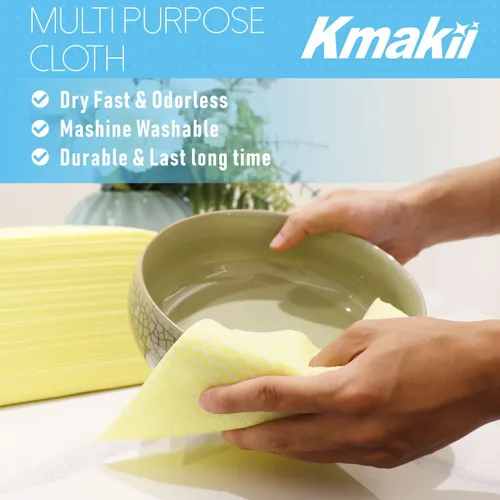 Vista 5 de KMAKII Handi Wipe - Paños reutilizables – Paños y toallas desechables multiusos, ultra absorbentes, de secado rápido, toallitas de limpieza