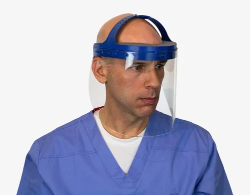 Vista 10 de Suncast Commercial Protectores faciales transparentes de ajuste universal de longitud completa con arnés ajustable (paquete de 4)