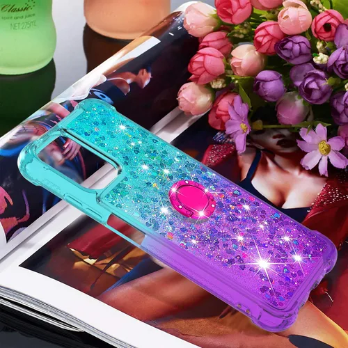Vista 7 de Funda a prueba de golpes para Xiaomi Redmi Note 10 4G/Note 10S, brillo brillo diamante degradado color arena movediza cubierta de TPU transparente