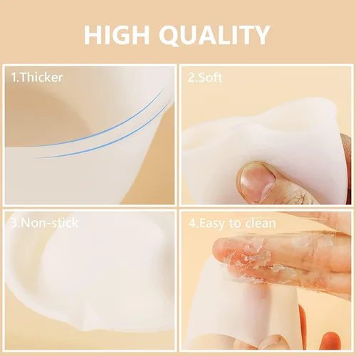 Vista 4 de Tazas medidoras de silicona grandes antiadherentes reutilizables de resina epoxi tazas mezcladoras flexibles de alta precisión para moldes