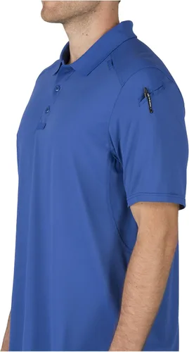 Vista 3 de 5.11 Polo táctico Helios de manga corta para hombre, absorbe la humedad, secado rápido, estilo 41192