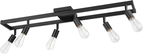 Vista 7 de Globe Electric Iluminación de riel de 5 luces, cabezales ajustables, barra de pista regulable negra mate de 36 pulgadas para iluminación moderna