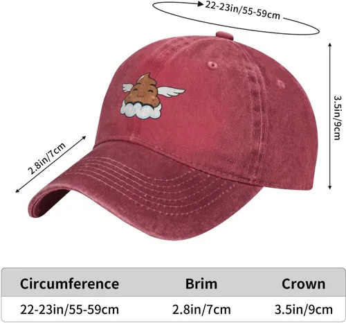 Vista 5 de MULIHU Cute Angel Poo Baseball Cap for Men Women Hats Cotton Trucker Caps Adjustable Dad Hat