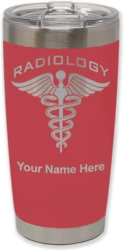 Vista 23 de LaserGram Vaso personalizado de 20 onzas, radiología (negro) Regalo grabado para radiólogos, acero inoxidable aislado al vacío, grabado con láser