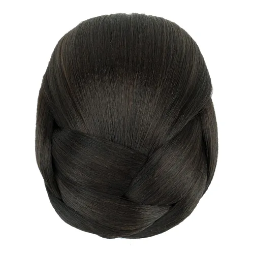 Vista 9 de IMISSU Cubierta de pelo trenzado con moño, piezas de cabello en forma de dona, coleteros para cabello con clips de peluca, recogida y recogida