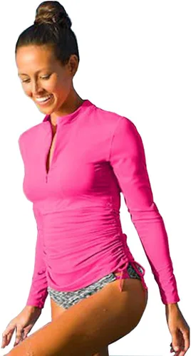 Vista 4 de Traje de baño de manga larga con protección solar UV para mujer