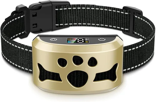 Vista 8 de Collar antiladridos para perros grandes y medianos, recargable, con 8 pitidos de vibración de sensibilidad ajustables, IP67, impermeable