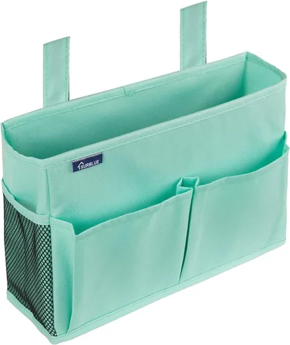 Vista 48 de Surblue Organizador de cama colgante para mesita de noche, bolsa de almacenamiento con bolsillo para literas y camas de hospital, habitaciones