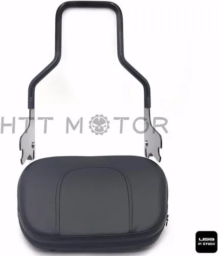 Vista 4 de SBB06- Respaldo vertical para pasajero Sissy Bar compatible con Harley Touring Street Glide 1997-2008