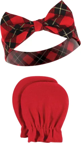 Vista 92 de Hudson Baby Conjunto de diadema de algodón y manoplas para rascar para bebé