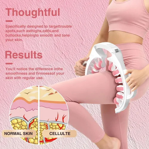 Vista 4 de Rodillo masajeador de drenaje linfático – Herramienta de fascia para piernas, muslos y pantorrillas – Escultura corporal de tejido profundo