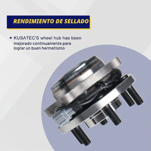 Vista 5 de KUSATEC 515065 Conjunto de cubo de rodamiento de rueda delantera, paquete de 2 para Nissan Frontier 2005-2017 Pathfinder 2005-2012 Xterra 2005-2015