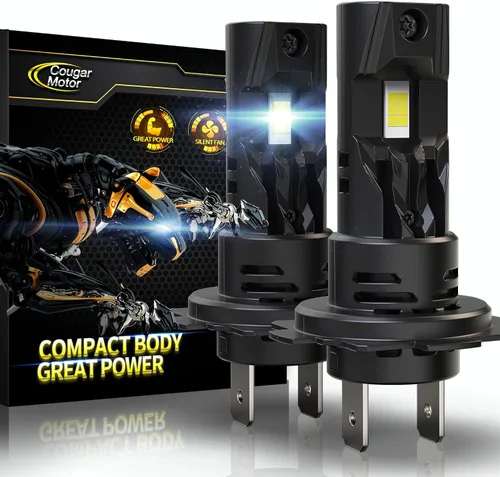 Vista 16 de Cougar Motor - Bombillas H4, 9003 luces antiniebla 6500K blancas sin polaridad para uso en carretera o todoterreno, enchufe y uso - Paquete de 2