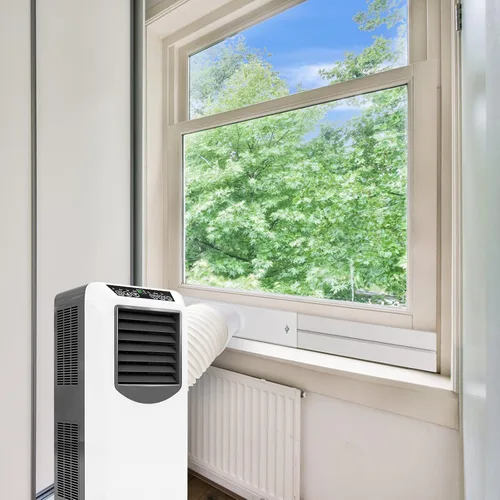 Vista 6 de HOXHA Kit de ventilación de ventana de aire acondicionado, kit universal de ventana ajustable con manguera de escape de 5.9 pulgadas de diámetro