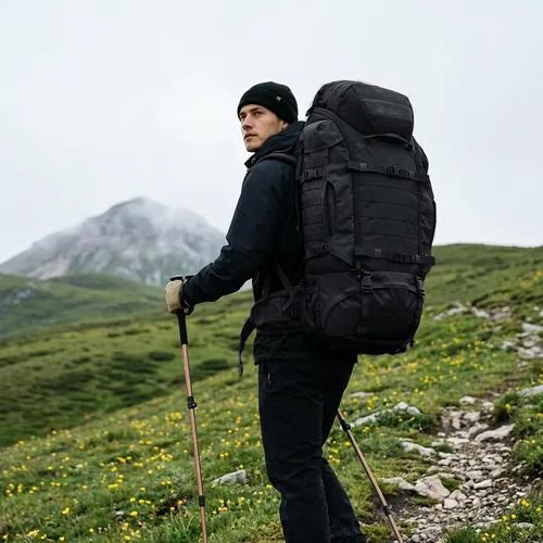 Vista 7 de Mardingtop Mochila de senderismo con marco interno de 90L Negro
