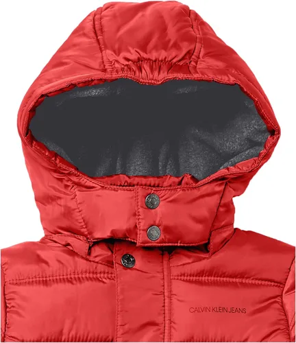 Vista 4 de Calvin Klein Chaqueta pesada con capucha y forro polar para niño