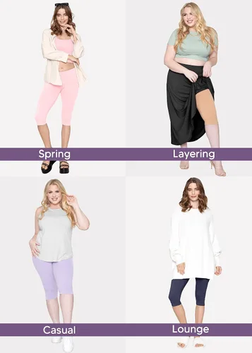 Vista 5 de Leggings hasta la rodilla y hasta el tobillo para mujer y talla grande XS - 7X adulto