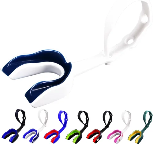 Vista 10 de Oral Mart - Protector bucal deportivo con correa para fútbol, lacrosse, hockey sobre hielo, taekwondo