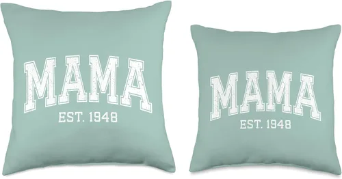 Vista 3 de Mama Est 1948 Custom Mom Personalized Mothers Day Customized Throw Pillow