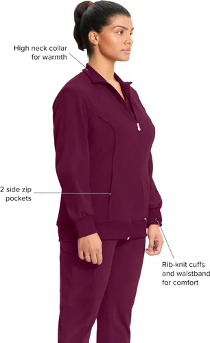 Vista 96 de Infinity by Cherokee 2391A - Chaquetas médicas con cremallera frontal para mujer, tela elástica en 4 direcciones