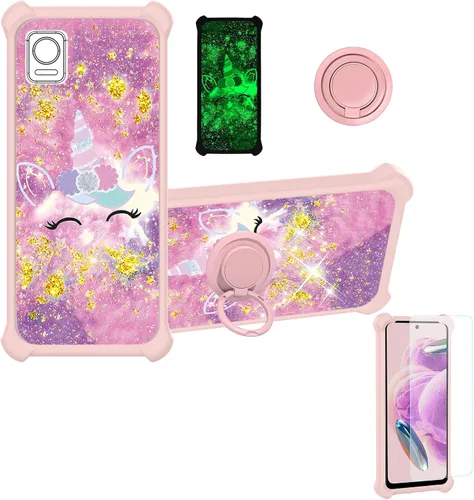 Vista 59 de jioeuinly JSF-DJS - Funda compatible con Nothing Phone 2a con protector de pantalla de vidrio templado, policarbonato duro + silicona suave, soporte