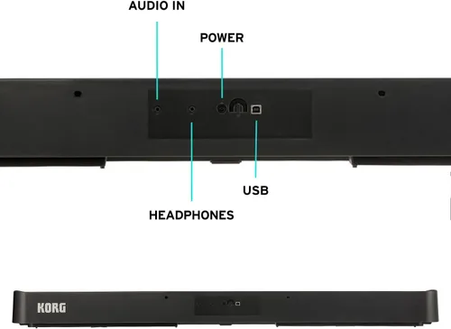Vista 8 de Korg B2 Piano digital de 88 teclas con audio y USB MIDI - Software incluido - Negro (B2BK)