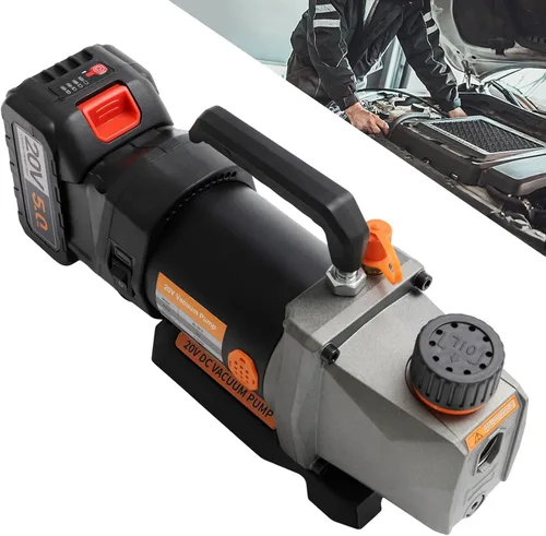 Vista 4 de Bomba de vacío de una sola etapa, 2.5CFM 20V batería de litio DC inversor para aire acondicionado refrigerante