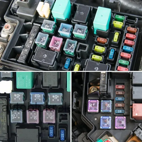 Vista 6 de Kit surtido de fusibles para automóvil, 292 piezas de fusibles estándar y mini cuchilla, fusibles en forma de caja Jcase de perfil alto/STD y bajo