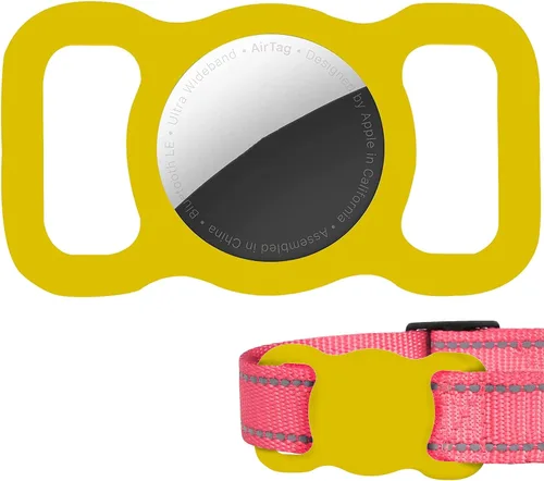 Vista 15 de Funda protectora para collar de perro, funda compatible con Apple Air Tag, impermeable, para rastreador GPS, ligera, suave, antiarañazos, Negro