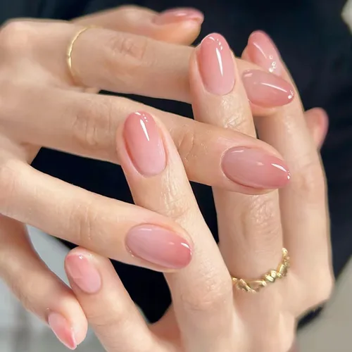 Vista 10 de 24 uñas postizas cortas a presión, color rosa RTKHFZE con diseño de mariposa blanca y diamantes de imitación, uñas postizas cuadradas de cobertura
