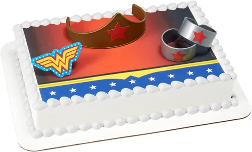 Vista 3 de Mujer Maravilla Strength & Power juego de decoración de pasteles