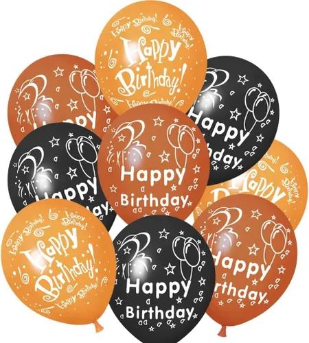 Vista 8 de 52 globos azules de cumpleaños con patrón de fiesta de cumpleaños para niños, decoración adecuada para fiestas de cumpleaños de niñas y niños, baby