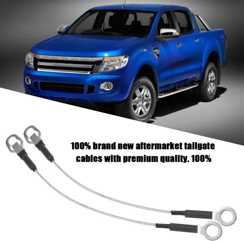 Vista 2 de Cables para portón trasero para Ford Ranger Sport 2002-Acouto 17.3 in/17 pulgadas, par de cables de acero inoxidable para camioneta para camioneta