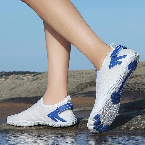 Vista 5 de Zapatos de agua para hombre y mujer, zapatos de playa, calcetines acuáticos, zapatos descalzos de secado rápido, zapatos de natación ligeros