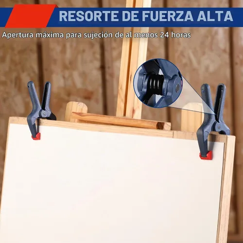 Vista 6 de WORKPRO - Juego de abrazaderas de resorte, 16 piezas, 3-3/8 pulgadas con Azul
