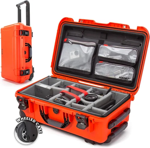Vista 14 de Nanuk 935 - Maletín rígido impermeable con ruedas vacío Includes Padded Divider and Lid Organizer, Nk-7 Resin Shell, Polyurethane Wheels, Exterior